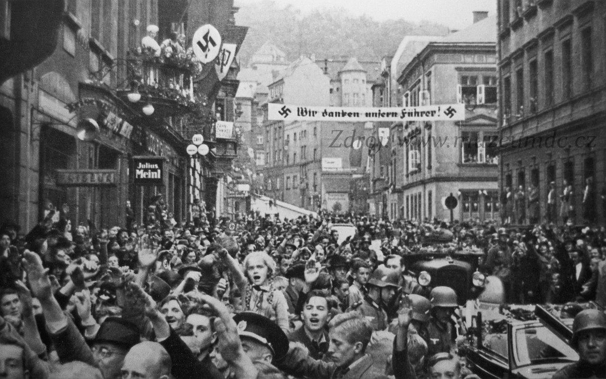 Vítání německých vojsk, říjen 1938, Podmokly